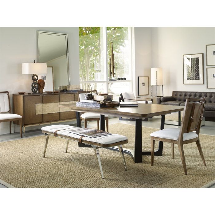 Century Bowery Place 30" Extendable Solid Oak Trestle Dining Table